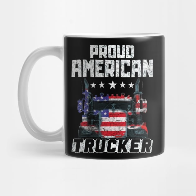 Proud American Trucker #TruckerHeroes Truck Driver by Trucker Heroes